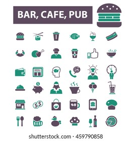 bar, cafe, cafeteria, pub icons