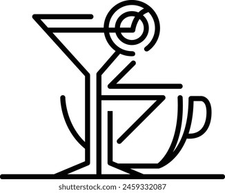 Bar And Cafe Logo Vector
