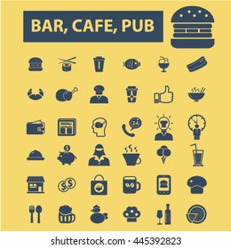 bar, café, iconos de pub