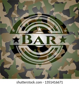 Bar camouflaged emblem