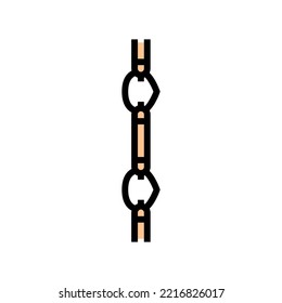 bar chain color icon vector. bar chain sign. isolated symbol illustration