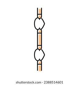 bar chain color icon vector. bar chain sign. isolated symbol illustration