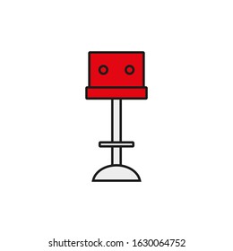 bar chair high chair vector icon