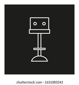 bar chair high chair vector icon