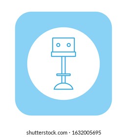 bar chair high chair vector icon