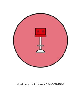bar chair high chair vector icon