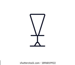 Bar chair icon. Bar black line sign. Premium quality graphic design pictogram. Outline symbol icon for web design, website and mobile app on white background. Monochrome icon of bar chair 