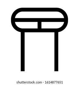 bar chair icon isolated sign symbol vector illustration - high quality black style vector icons
