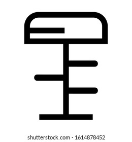 bar chair icon isolated sign symbol vector illustration - high quality black style vector icons
