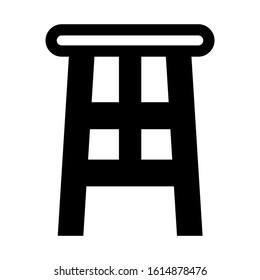bar chair icon isolated sign symbol vector illustration - high quality black style vector icons
