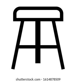 bar chair icon isolated sign symbol vector illustration - high quality black style vector icons
