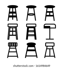 bar chair icon isolated sign symbol vector illustration - Collection of high quality black style vector icons

