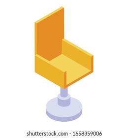 Icono de silla de barra. Isométrico icono vectorial de silla de barra para diseño web aislado en fondo blanco