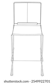 Bar chair and stool editable vector illustration  Fancy line art design, hand-drawn elements for modern bar furniture, stylish seating, and interior decor. Perfect for kitchen, lounge, or pub settings