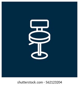 Bar chair vector icon