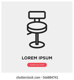 Bar chair vector icon