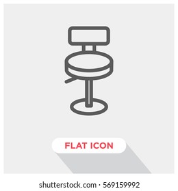 Bar chair vector icon