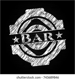 Bar chalkboard emblem