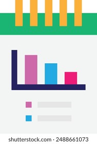 Bar Chart Analytics Icon Vector Flat Illustration