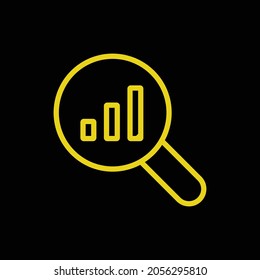 Bar Chart Analytics vector icon design. Analysis sign vector icon, business and financial analysis icon.