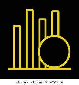 Bar Chart Analytics vector icon design. Analysis sign vector icon, business and financial analysis icon.