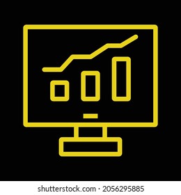 Bar Chart Analytics vector icon design. Analysis sign vector icon, business and financial analysis icon.