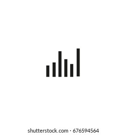 Bar chart Analytics vector icon