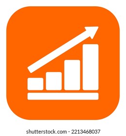Bar chart and app icon on white