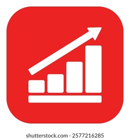 Bar chart and app icon on white