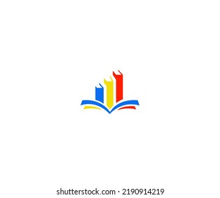 bar chart with up arrow concept, Financial logo template graphics, bar graph icon vector