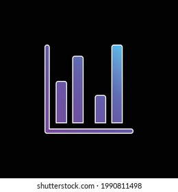 Bar Chart blue gradient vector icon