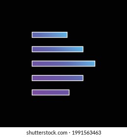 Bar Chart blue gradient vector icon