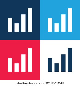 Minimaler Symbolsatz für Balkendiagramm Blau und Rot