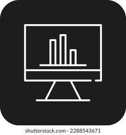 Bar chart Business icon with black filled line style. graph, arrow, data, bar, growth, graphic, report. Vector illustration