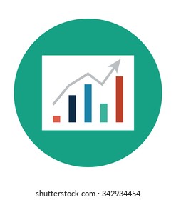 Bar Chart Colored Vector Illustration 