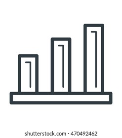 Bar Chart Colored Vector Illustration