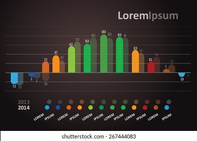 Bar Chart Comparison. Info-graphics.