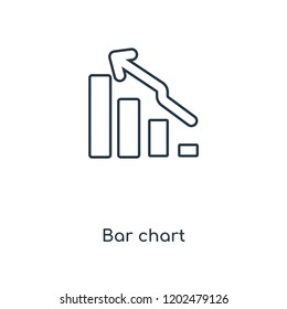 Bar chart concept line icon. Linear Bar chart concept outline symbol design. This simple element illustration can be used for web and mobile UI/UX.