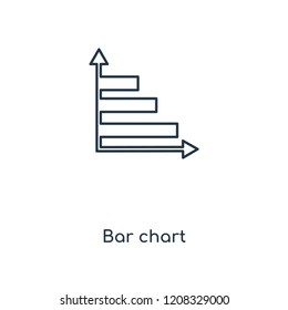 Bar chart concept line icon. Linear Bar chart concept outline symbol design. This simple element illustration can be used for web and mobile UI/UX.