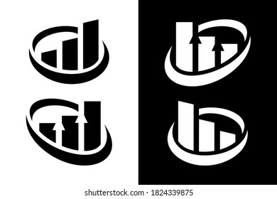 Bar chart concept. Very suitable in various business purposes, also for icon, symbol, logo and many more.
