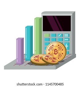 bar chart and cryptocurrency design