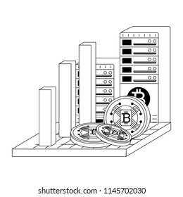 bar chart and cryptocurrency design