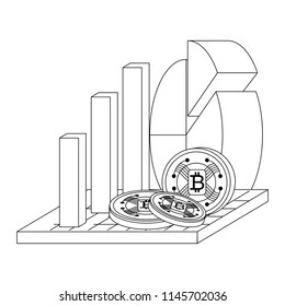 bar chart and cryptocurrency design