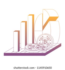 bar chart and cryptocurrency design