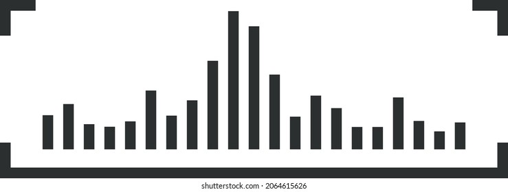 Dashboard-Symbol für Balkendiagramm. Dünnlinienrahmen