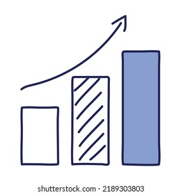 bar chart design over white