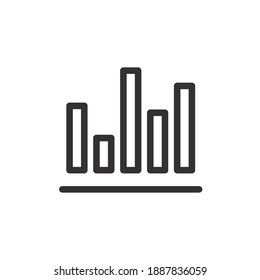 Bar chart diagram line icon for web template and app. Vector illustration design on white background. EPS 10
