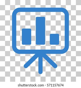 Bar Chart Display icon. Vector illustration style is flat iconic symbol, cobalt color, transparent background. Designed for web and software interfaces.