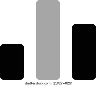 Bar Chart Duotone Bold Icon