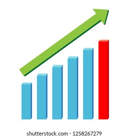 bar chart element vector for infographic